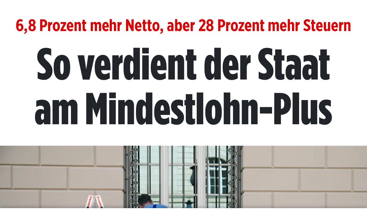 Aktuell: Steuerzahler stockt Mini-Löhne auf. 

Höherer Mindestlohn: Steuerzahler profitiert doppelt.
