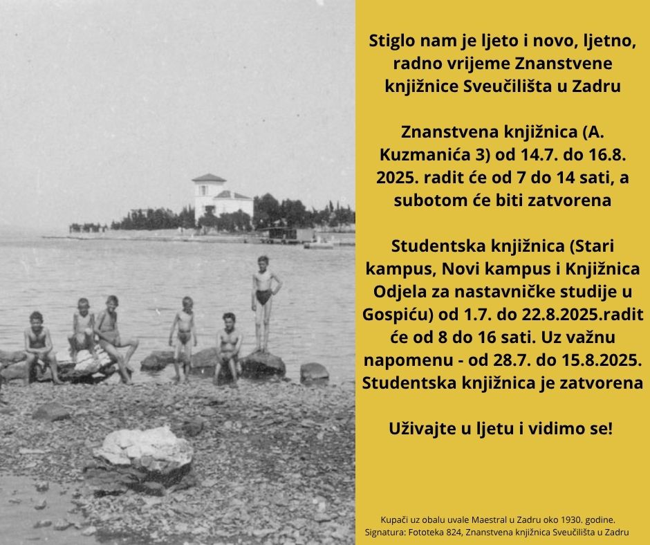 Sveučilište u Zadru, Znanstvena knjižnica (@znanstvena) on Twitter photo 