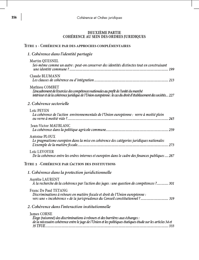Les actes du colloque Cohérence et ordres
juridiques, en co-direction scientifique avec F. Hervouët, viennent de paraître aux PUJ de Poitiers distribué par LGDJ, un grand merci aux auteurs!! <a href="/InstitutIdp/">Institut de Droit Public (IDP)</a> <a href="/droitpoitiers/">Juriscope</a> <a href="/UnivPoitiers/">Université de Poitiers</a>
