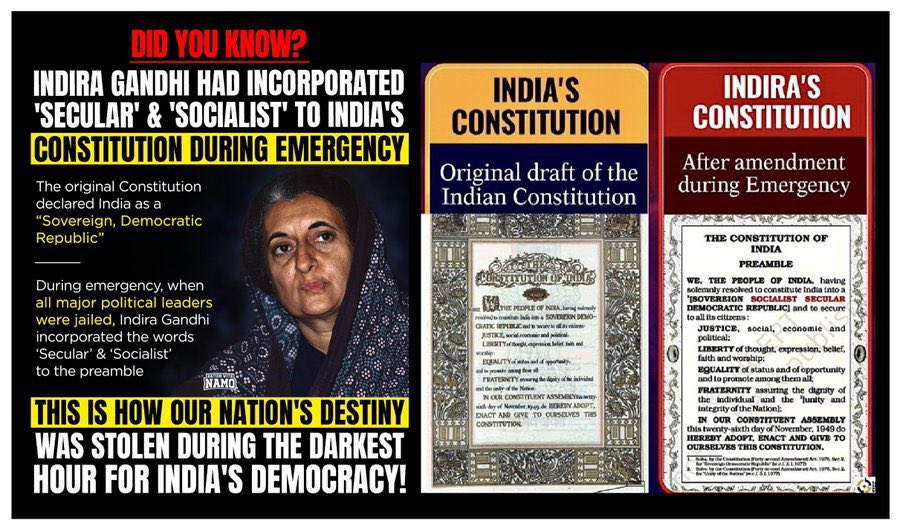 pallavict's tweet photo. @ANI Oh Balak Buddhi ki Party,
The words secular & socialist were NOT in Babasaheb’s constitution
You added them in it during emergency 🤨🤨
#50YearsOfEmergency
#SamvidhanHatyaDiwas https://t.co/pGbxLdf5M3