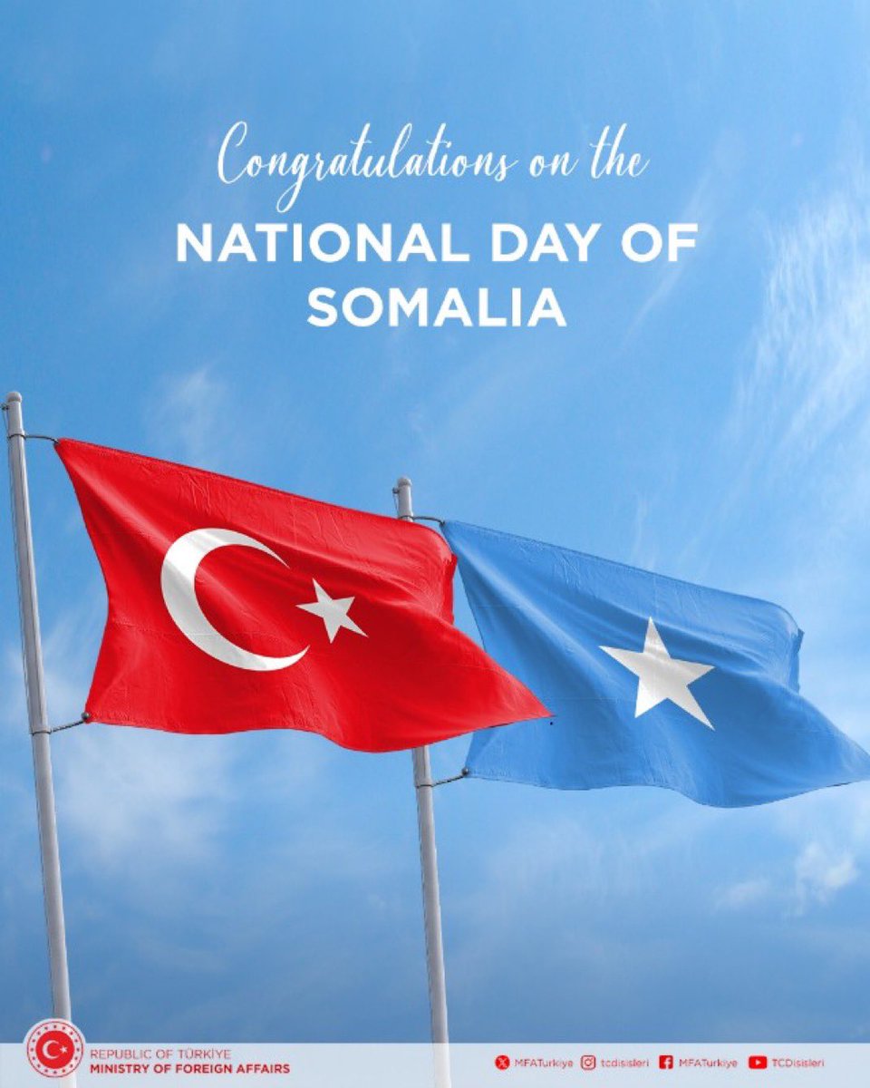 MohRooble's tweet photo. #Turkey govt congratulates #Somalia on its Independence Day. https://t.co/6zqXbSc1JP