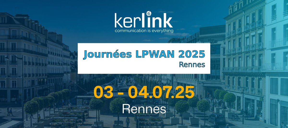 📢EVENEMENT

 Retrouvez Kerlink les 3 et 4 juillet aux 𝐉𝐨𝐮𝐫𝐧𝐞́𝐞𝐬 𝐋𝐏𝐖𝐀𝐍 sur le campus de l'Université de Rennes. 📍

🔗 Inscription et programme ➡ swll.to/ckecz

#LPWAN #IoT #LoRa #IoTSatellite #LoRaWAN #Rennes #IoTConnectivity