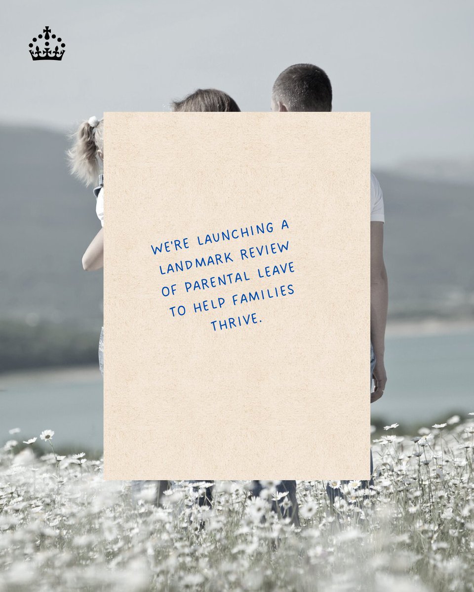 Supporting working parents isn't just right, it's vital for our economy.

Today we've launched a landmark review of parental leave.

The current system isn't working for too many families – 1 in 3 dads can't afford to take leave when their child is born.