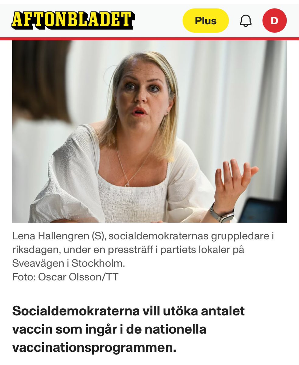 S vill se över om RS-vaccin och vattkoppsvaccin ska bli avgiftsfritt i hela landet. I dag kan det kosta skjortan att skydda sig. S vill också införa ett nationellt digitalt vaccinationskort så att du slipper hålla reda på en massa papperslappar, appar och journaler.

Utmärkt!