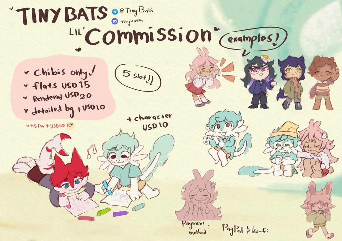 lil comm, 5 slots for July :3