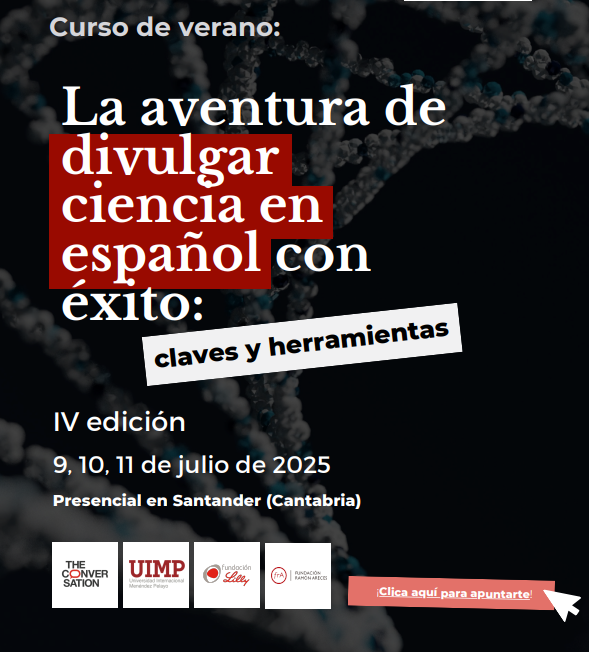 Fundación Lilly (@fundacionlilly) on Twitter photo La IV edición del curso de verano de @conversation_e en la <a href="/UIMP/">UIMP</a>, “La aventura de divulgar ciencia en español con éxito”, se celebrará del 9 al 11 de julio y cuenta con el apoyo de <a href="/FundacionAreces/">FundaciónRamónAreces</a> y <a href="/FundacionLilly/">Fundación Lilly</a>.
🔎 Programa: cdn.theconversation.com/static_files/f…
#cursodeveranoTCES La IV edición del curso de verano de @conversation_e en la <a href="/UIMP/">UIMP</a>, “La aventura de divulgar ciencia en español con éxito”, se celebrará del 9 al 11 de julio y cuenta con el apoyo de <a href="/FundacionAreces/">FundaciónRamónAreces</a> y <a href="/FundacionLilly/">Fundación Lilly</a>.
🔎 Programa: cdn.theconversation.com/static_files/f…
#cursodeveranoTCES