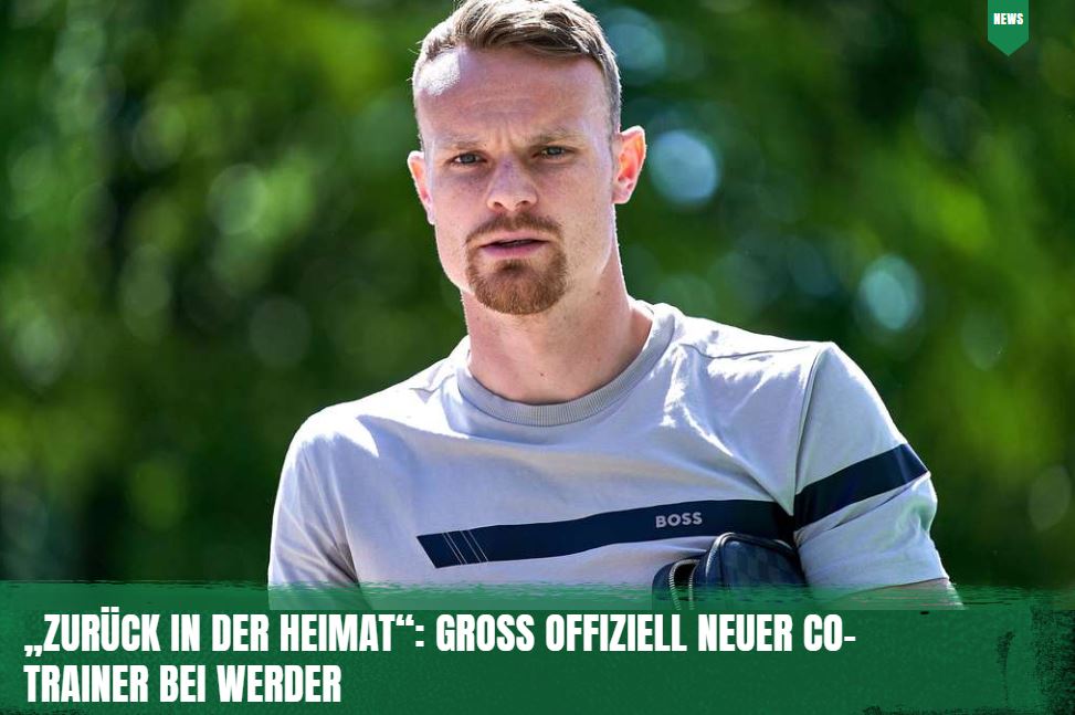 DeichStube's tweet photo. Jetzt ist die Rückkehr von Christian #Groß zu #Werder offiziell perfekt: Der 36-Jährige wird neuer #CoTrainer an der Weser👉https://t.co/F2E8QQO0ou
#Bundesliga #DeichStube #Transfers https://t.co/z4zqVNKl3g