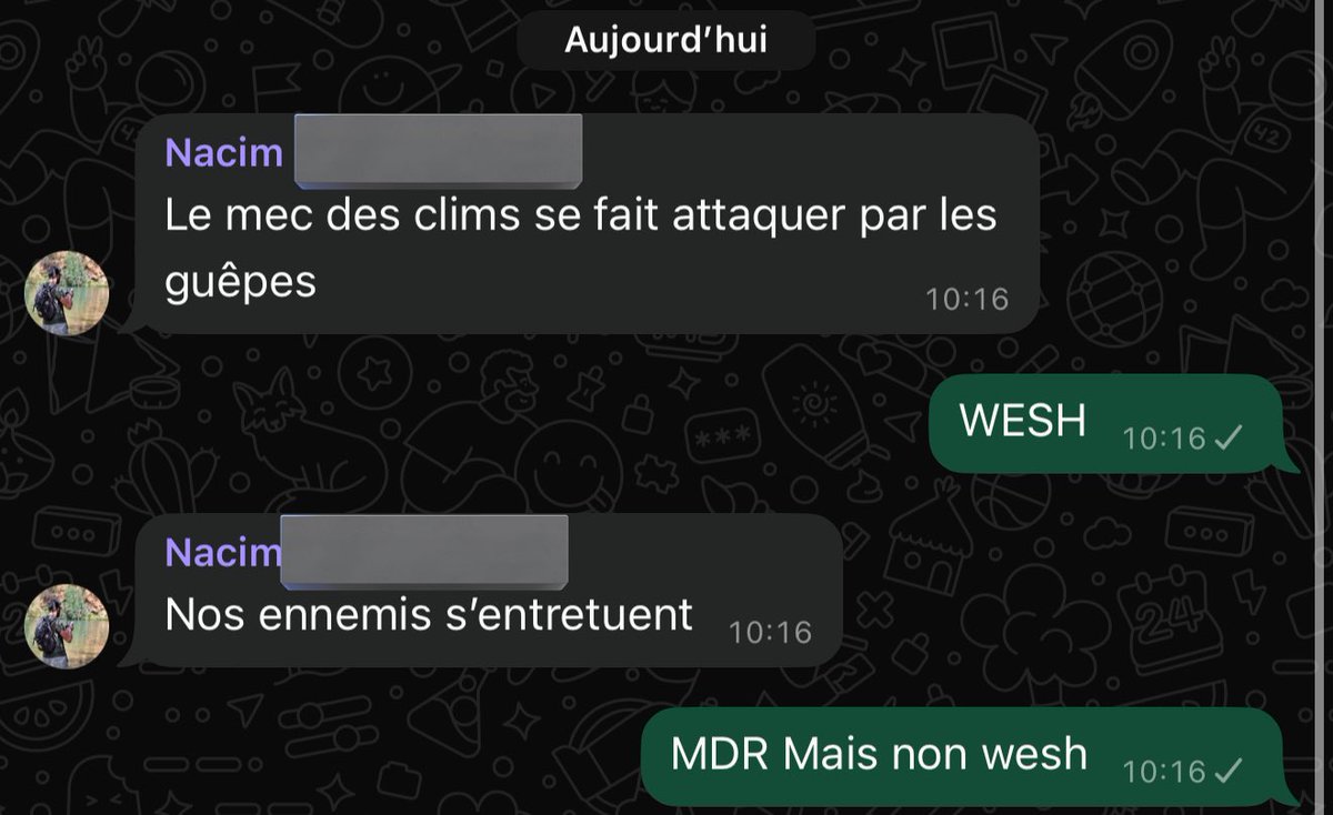 On a un nid de guêpes au local donc on peut pas aérer + on a la Clim qui ne fonctionne pas depuis un moment.

Le technicien pour la clim est venu aujourd’hui, résultat :