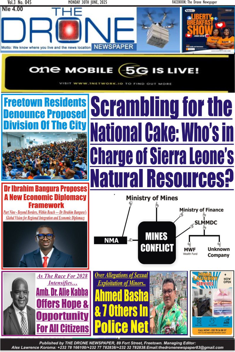 thomasd05987132's tweet photo. #MineralConflict In Sierra Leone
The newly created Sierra Leone Mines and Mineral Development Corporation (SLMMDC) which has as it assets several deposits including the Kasafoni creates more conflict in the mining sector.
#SLMMDC is responsible to the #FinanceMinister while on the other hand are the Ministry of Mines and National Mineral Agency or NMA under the supervision of the Minister of Mines.
Information revealed that #SLMMDC has already signed contract with #MineralWealthFund as its asset manager and the later is also having a covert contract with an unknown company
#WorldBank has stated that while the country has made progress in reforming its legal framework for the mining sector with the Mines and Minerals Development Act 2023 which removes discretionary powers of key political and technical officials of regulatory ministries and agencies, but legal contradictions and inconsistencies remain.
In view of this, it but prudent for #SLMMDC to come out clean and explain to Sierra Leoneans why all this commotion in the mining sector.
@mof_sl @WorldBankAfrica @IMFNews @EITIorg @julius_maadabio @VP_Jalloh @dsengeh