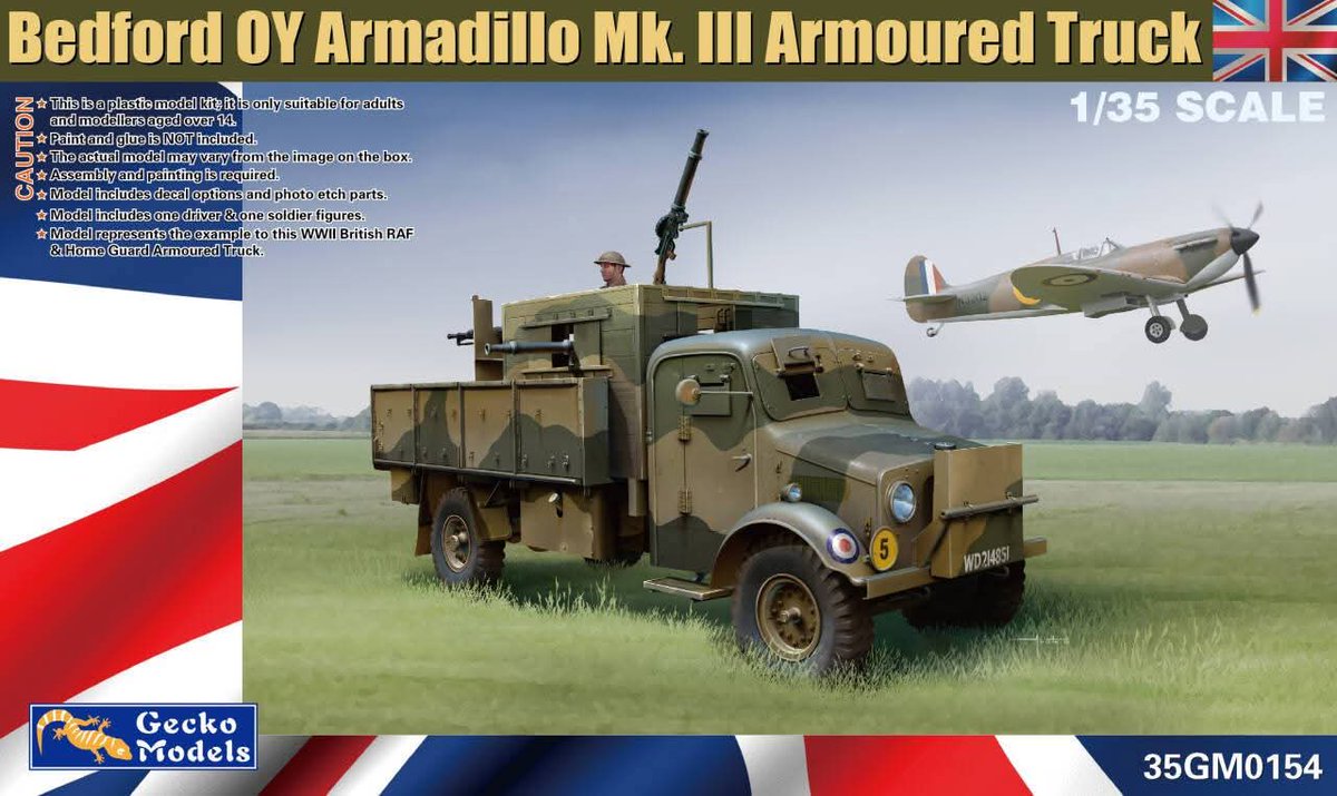 ModelscaleBrig1's tweet image. New British Bedford OYD Armadillo Mk. III Armoured truck in 1/35 scale...
#geckomodels, #35GM0154, #new, #newitem, #plamodel, #plasticmodels, #scalemodels, #modelkits, #modelminiature, #militiarymodels, #scalemodelsworld, #modellbau, #modelismo, #プラモデル