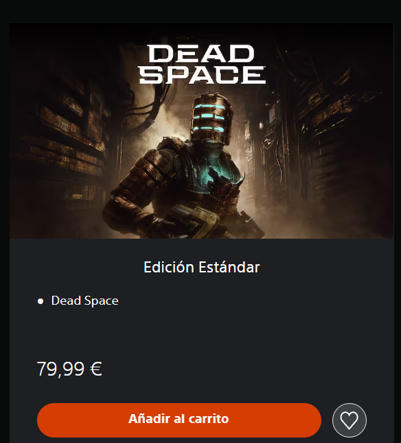 PlayVerso's tweet photo. Esto refleja perfectamente la reciente demanda contra Sony y los precios de PS Store (aplicable tb a las demás tiendas digitales en consolas).

Dead Space tiene un descuento en físico, pero su precio normal ronda los 25€, en PS Store 80 cucas. SURREALISTA.

#PS5 https://t.co/9tKpu1AzBd