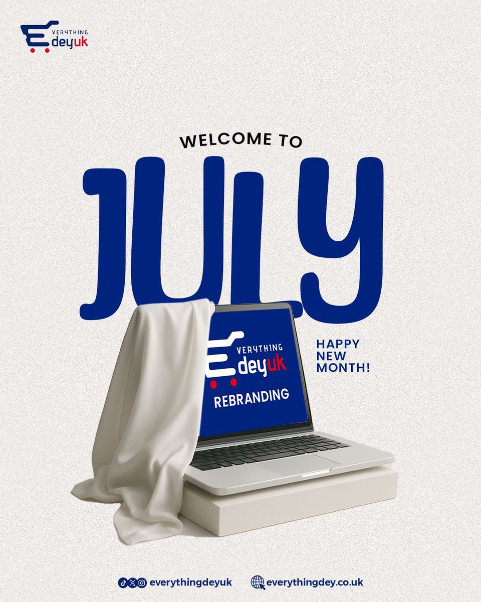 everythingdeyuk's tweet photo. Welcome to July! The 2nd half of the year begins! 🎉
Happy New Month from all of us at @EverythingdeyUK. Let's make the most of this month together.
With love from all of us @EverythingdeyUK 💙
#HappyNewMonth #July #EverythingdeyUK https://t.co/bilbxf4xtj