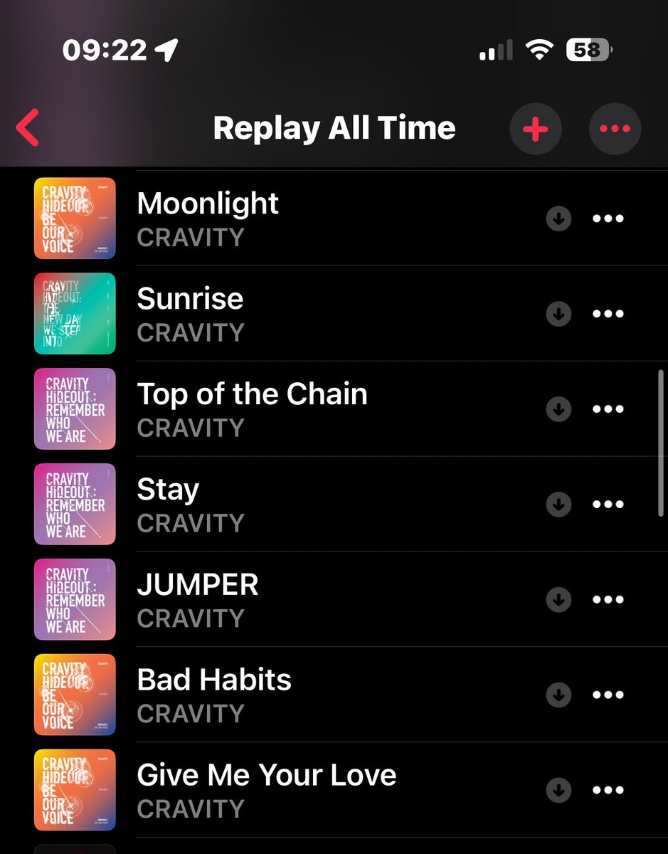 bffswb's tweet photo. this being the first like 20 songs of my apple music replay all time… never doubt my love for cravity https://t.co/3ByTwR1pAb