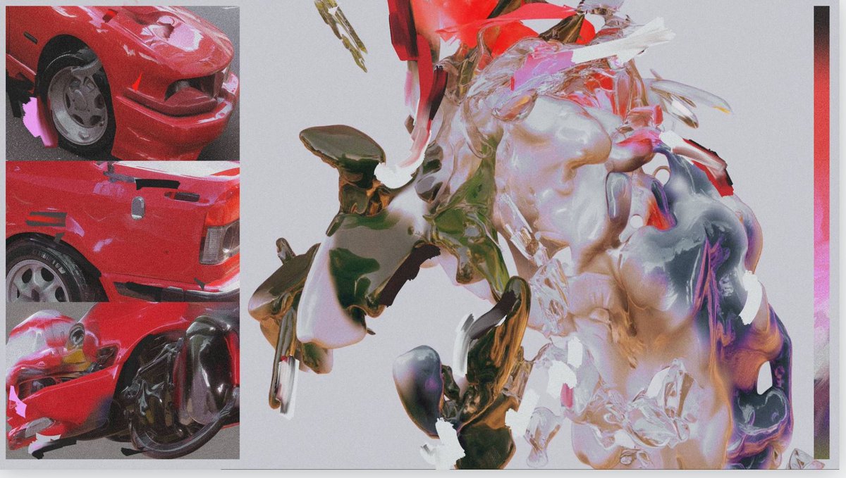 And to stretch the metaphor a bit — though I admit I’m speculating here — I can hear a machinic undertone in his work, echoing the techno and rave scene of Berlin.
 I’ve never been to Berghain, but I imagine the Future Meanings works might look right at home on its concrete