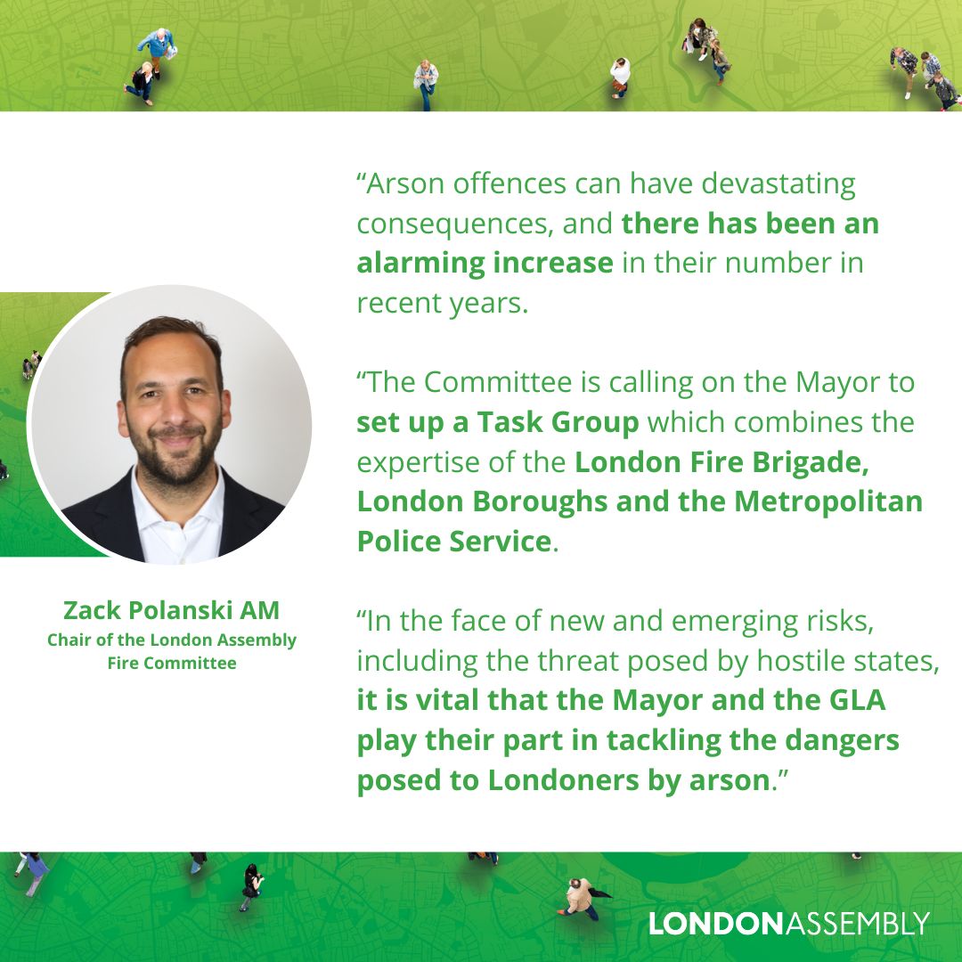 LondonAssembly's tweet image. Today, #AssemblyFire wrote to the @MayorofLondon about an increase in arson offences across London. Read the letter in full: london.gov.uk/who-we-are/wha…