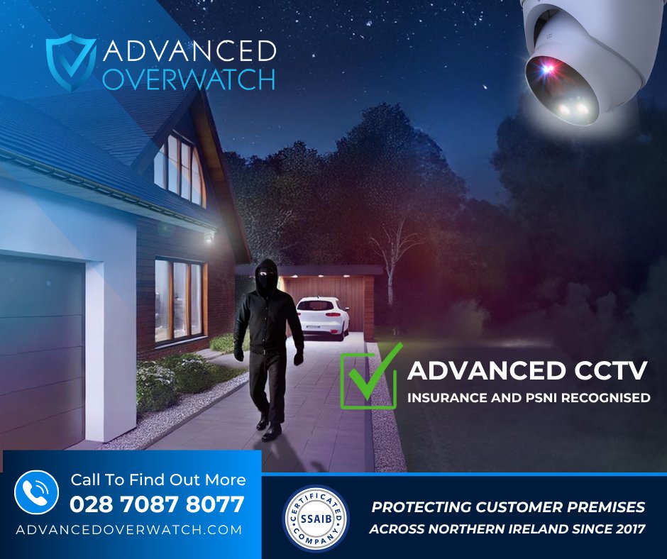 AdvOverwatch's tweet photo. With Advanced Overwatch, you can rest easy knowing your home or business in Northern Ireland is protected 24/7 with cutting-edge CCTV installations for residential &amp; commercial premises.

#Cctvinstallation #northernireland #HomeSecurity #BusinessSecurity #AdvancedOverwatch #ssaib https://t.co/8vTHbqRle4
