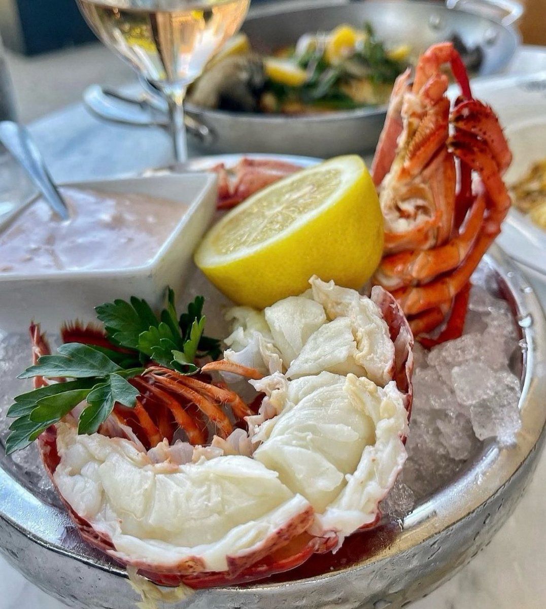 Chilled lobster tail, delicately prepared and effortlessly refined…a true taste of luxury. || Lobster Cocktail w/ Salsa Rosso.