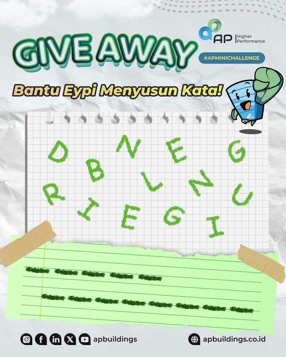 apbuildings's tweet image. Halo, #APFriends! Ikutan Giveaway dengan jawab #APMiniChallenge di atas, yuk! Ada e-money senilai 50k buat kamu lho yang beruntung. Gimana caranya? Gampang banget!