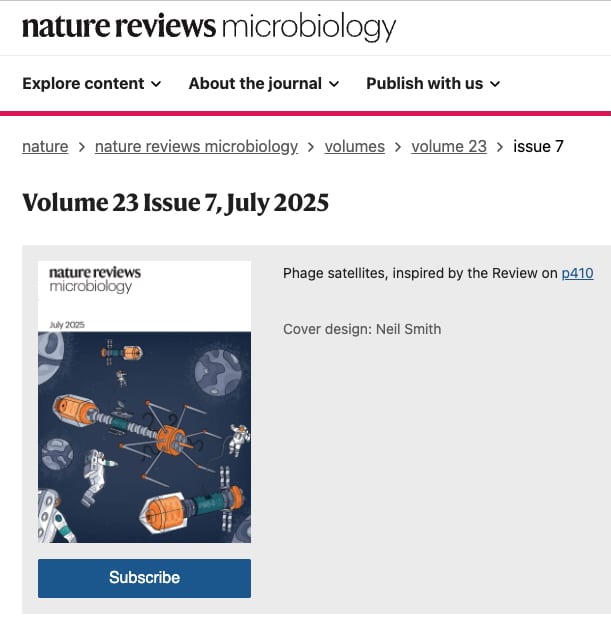 La revista Nature Reviews Microbiology dedica este mes de julio su portada a un trabajo científico liderado por el profesor José R. Penadés, catedrático de la Universidad CEU Cardenal Herrera (CEU UCH) de Valencia y del Imperial College London. Se trata de una revisión científica