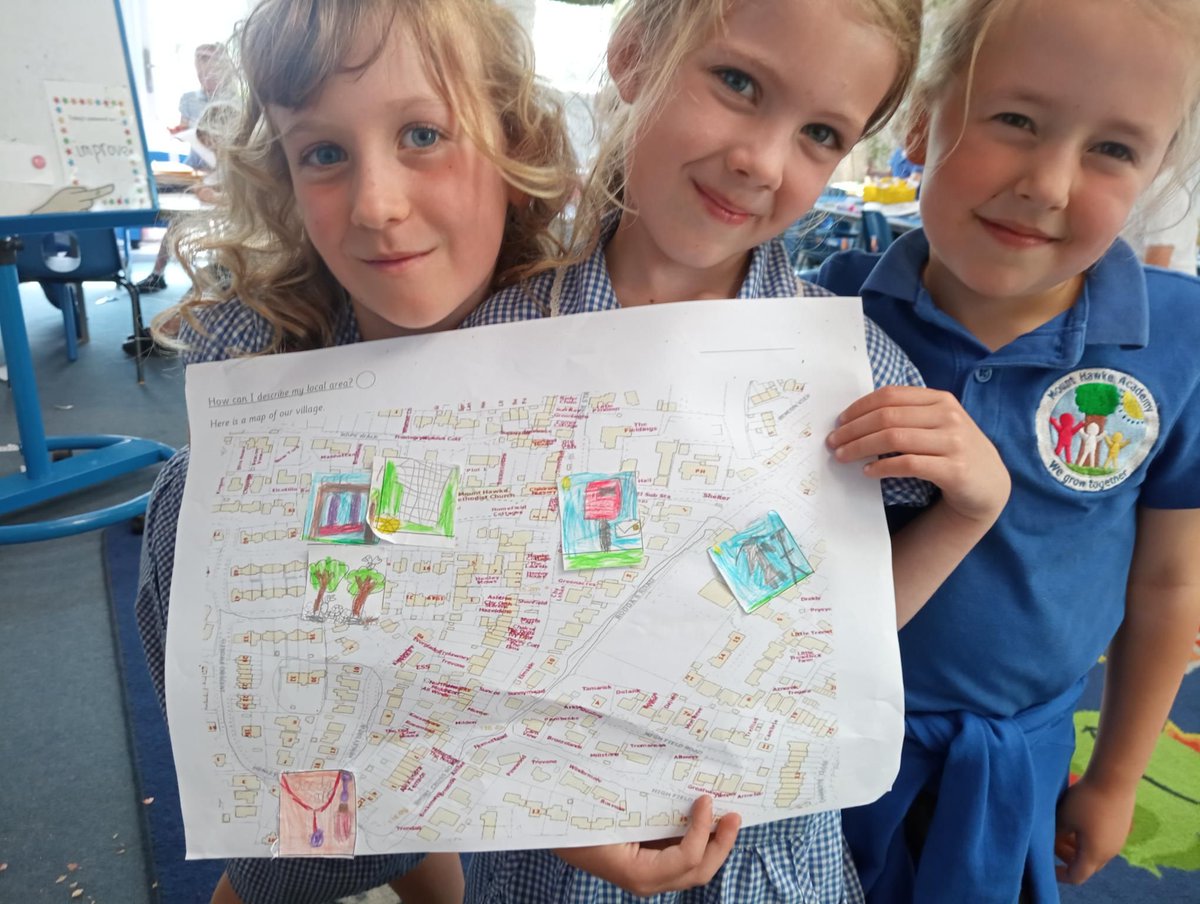 Following their walk around Mount Hawke, Godrevy Class looked at symbols used on maps. They then used a map of the local area to work out where they had walked and they added key symbols they identified along the way!
