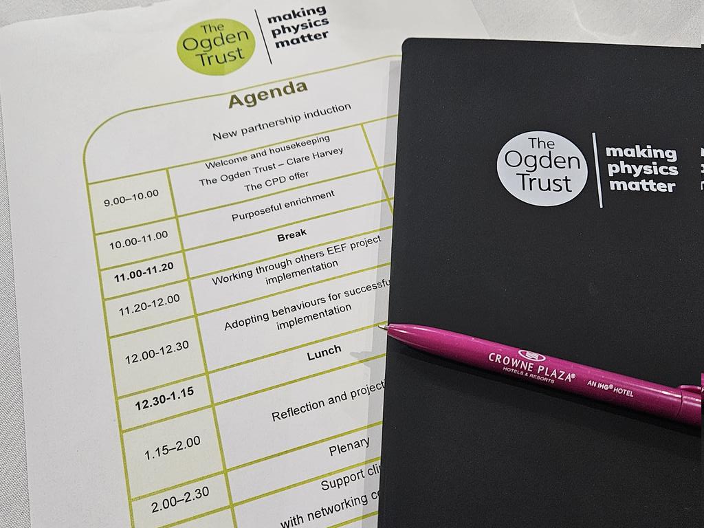 Induction Day for the school partnership between <a href="/CoopAcademies/">Co-op Academies</a> and <a href="/ogdentrust/">Ogden Trust</a>...Making Physics Matter!