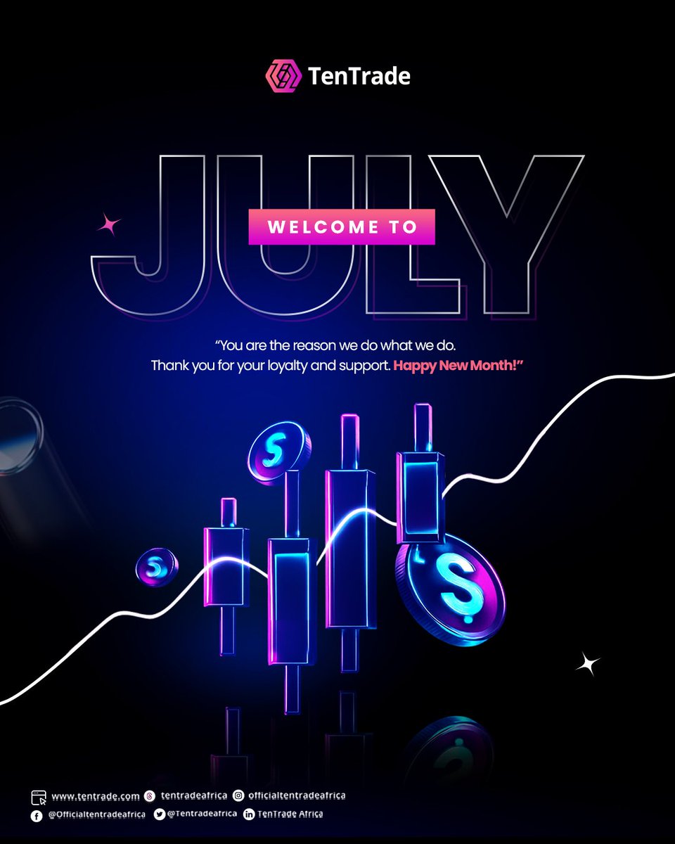 Welcome to July from your trusted Broker.

A new chapter for smart traders. At TenTrade, we're committed to giving traders more than just a platform, we give real market edge. You're positioned to win with TenTrade.

July is about leveling up with skills and tools that matters.