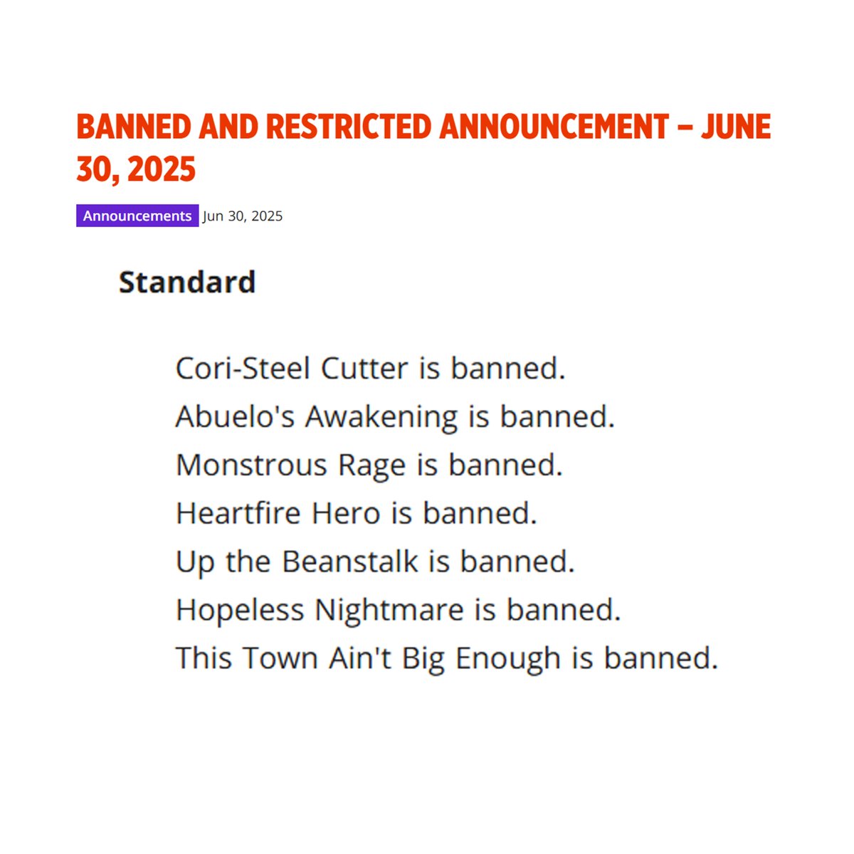 Question RE these bans - how many of you were burned in paper? 

Standard Paper seems like a bum deal at the best of times, and having a format need drastic pre-rotation adjustments just makes that worse right?

Did this hit you? Did this make you want to return to your LGS?
