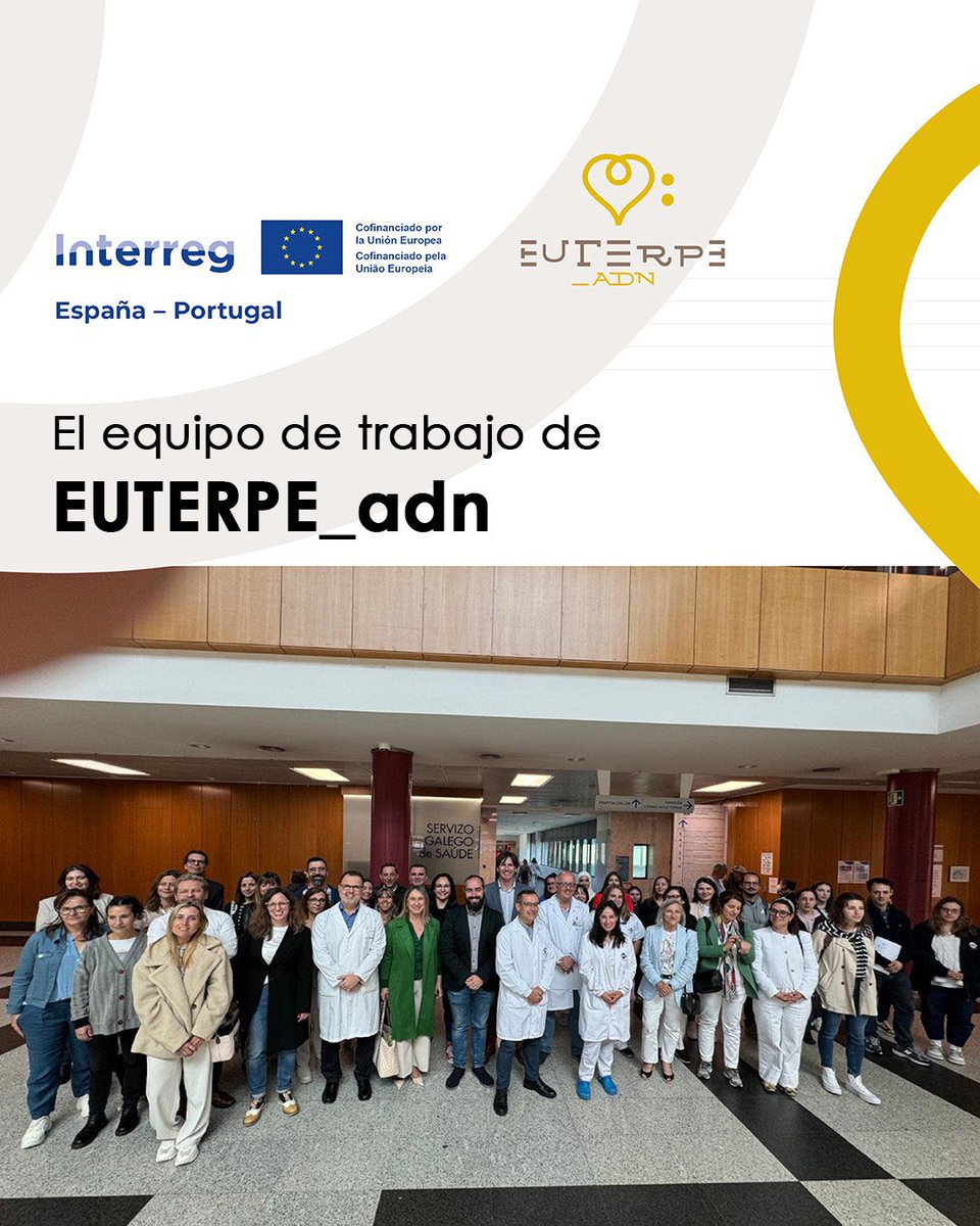 O equipo de EUTERPE_adn é interdisciplinar: músicos, investigadores, biólogos, psicólogos, persoal de enfermaría, técnicos de laboratorio, analistas de datos, bioinformáticos, traballadores sociais, educadores e persoal de xestión.

#Interreg #POCTEP #EUTERPE