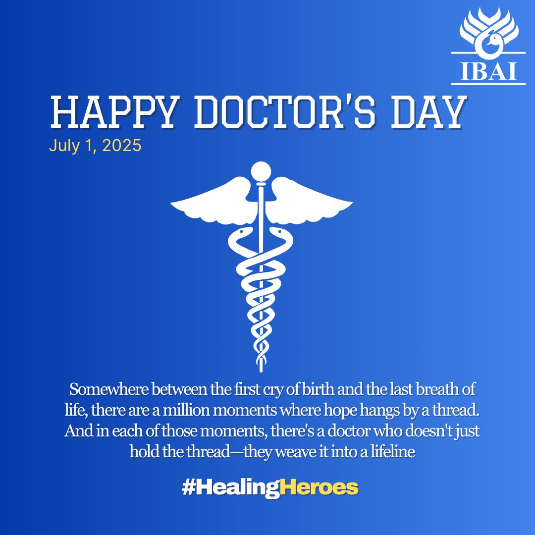 ibai_in's tweet image. They diagnose problems and prescribe solutions. But their real superpower? They prescribe hope when the world feels hopeless.

Happy Doctors Day to our everyday superheroes

#HealingHeroes #DoctorKiDawai #DoctorSahab #SabTheekHoJayega #SwasthBharat #ChikirsakDiwas #JeevanData
