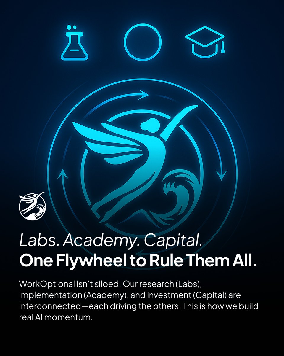 One Flywheel to Rule Them All. Our research (Labs), implementation (Academy), and investment (Capital) are interconnected—each driving the others.

Subscribe for weekly insights across research, strategy, and capital.
👉 lnkd.in/gDFQg4Gm

#WorkOptional