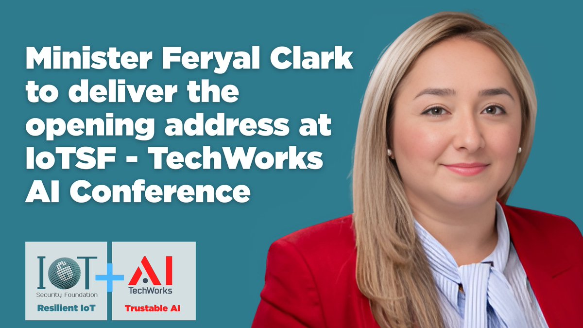 IoT_SF's tweet image. 𝗠𝗶𝗻𝗶𝘀𝘁𝗲𝗿 @FeryalClark, 𝗣𝗮𝗿𝗹𝗶𝗮𝗺𝗲𝗻𝘁𝗮𝗿𝘆 𝗨𝗻𝗱𝗲𝗿-𝗦𝗲𝗰𝗿𝗲𝘁𝗮𝗿𝘆 𝗼𝗳 𝗦𝘁𝗮𝘁𝗲 𝗳𝗼𝗿 𝗔𝗜 𝗮𝗻𝗱 𝗗𝗶𝗴𝗶𝘁𝗮𝗹 𝗚𝗼𝘃𝗲𝗿𝗻𝗺𝗲𝗻𝘁 𝘁𝗼 𝗱𝗲𝗹𝗶𝘃𝗲𝗿 𝗼𝗽𝗲𝗻𝗶𝗻𝗴 𝗮𝗱𝗱𝗿𝗲𝘀𝘀 𝗮𝘁 𝘁𝗵𝗲 IoTSF|TechWorks AI Conference
shorturl.at/W7eFC