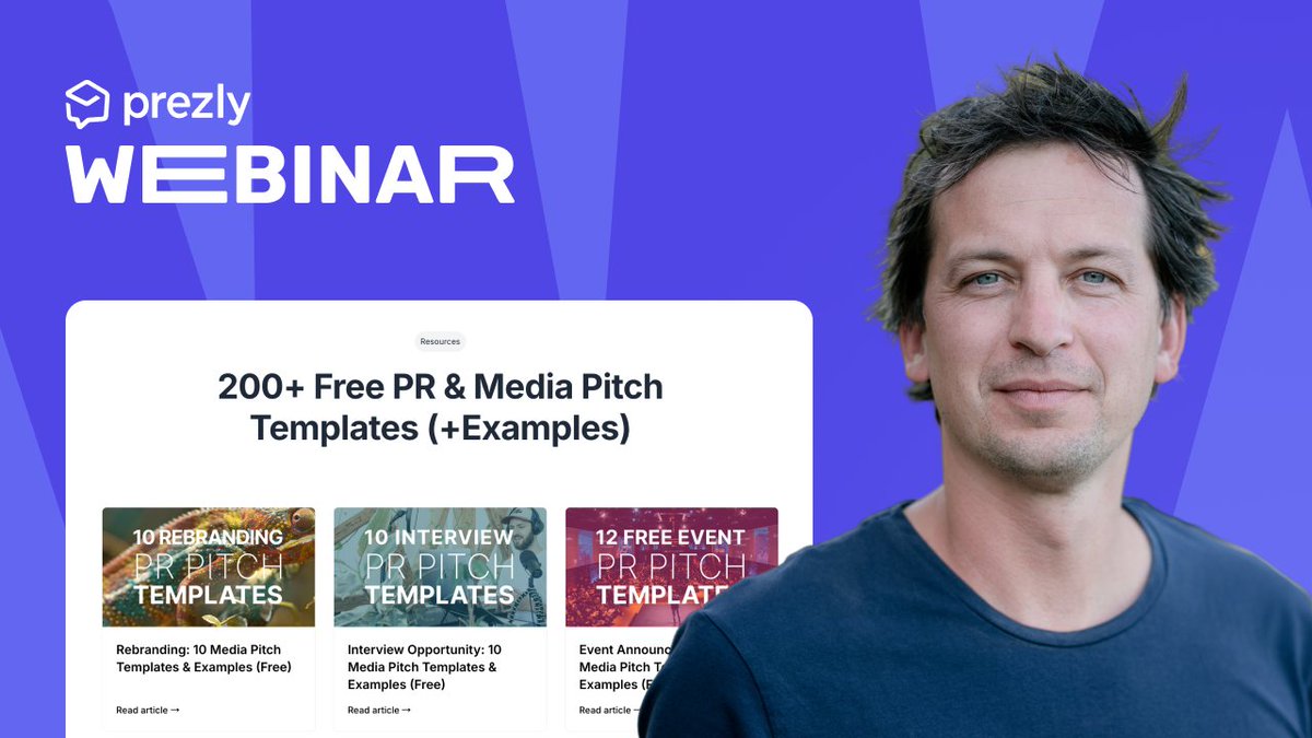 Hey folks! Quick reminder – our webinar on writing PR pitches that actually get replies kicks off in just a few hours.

We’ll share 200+ real pitch templates + simple ways to smooth out your pitching workflow. 

RSVP to join live and get the recording 👇 
prezly.wistia.com/live/events/rn…