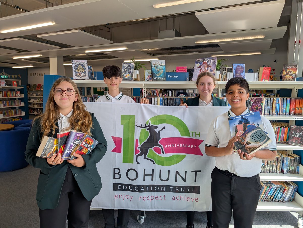 📚 <a href="/bohunt_trust/">Bohunt Education Trust</a> 10 Summer Reading challenge 📚 

Can you take on this challenge? Who will win the fabulous prize of book tokens? Last year's 4 top readers read over 45 books between them - who will win the challenge this year? 

#enjoyrespectachieve #Horsham10forBET10