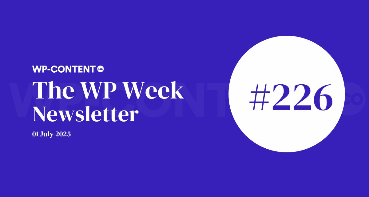 WP-Content.co (@wpcontent_co) on Twitter photo The WP Week Newsletter #226 🥳
🗳️ WP Accessibility Documentation Survey Results
⚡ Hide AI plugin by <a href="/andrewhoyer/">Andrew Hoyer</a>
🔥Sevalla by <a href="/kinsta/">Kinsta</a>
👏 <a href="/kofimokome/">kofi mokome</a> received the Yoast Care fund
wp-content.co/newsletter/arc…
<a href="/joyofwp/">Bud Kraus - See you at #WCUS 2025</a> The WP Week Newsletter #226 🥳
🗳️ WP Accessibility Documentation Survey Results
⚡ Hide AI plugin by <a href="/andrewhoyer/">Andrew Hoyer</a>
🔥Sevalla by <a href="/kinsta/">Kinsta</a>
👏 <a href="/kofimokome/">kofi mokome</a> received the Yoast Care fund
wp-content.co/newsletter/arc…
<a href="/joyofwp/">Bud Kraus - See you at #WCUS 2025</a>
