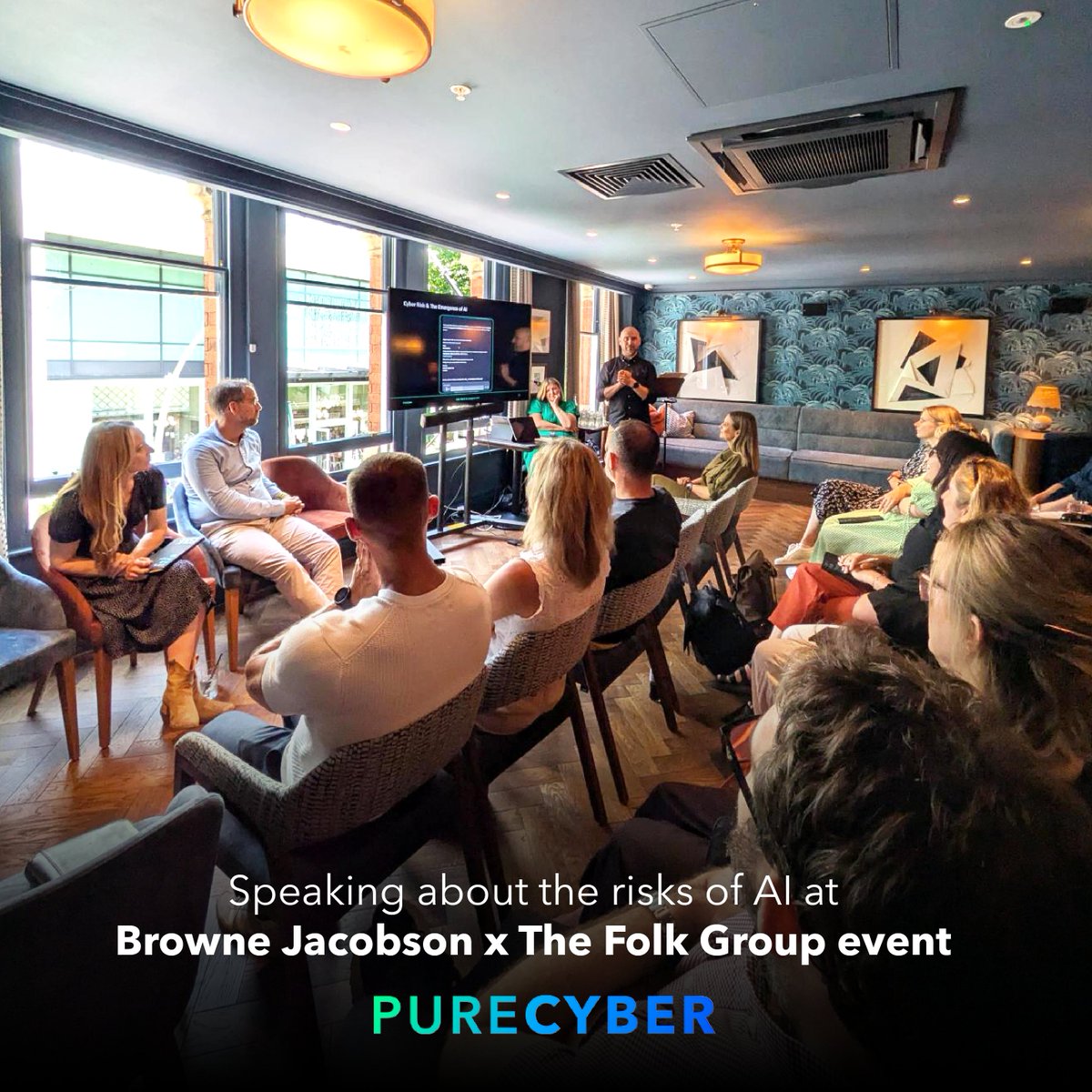 PureCyberLtd's tweet image. Yesterday, PureCyber was delighted to join an insightful panel hosted by @brownejacobson and @thefolkgrp.
The panel explored: “Managing Brand Risk & Reputation in an Era of AI, Cyber-Attacks and Misinformation.”
#AI