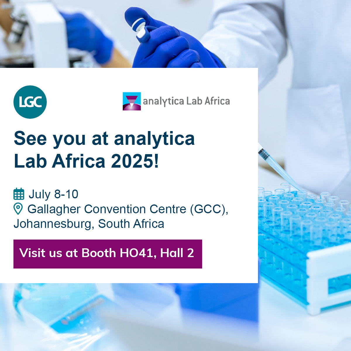 LGCStandards's tweet photo. Next week, we're heading to Johannesburg to exhibit at @AnalyticaLab 2025!
📍If you’re attending, be sure to stop by our booth: HO41 in Hall 2.

🌐 Explore our full product offering: https://t.co/pWX3raiEQU

#AnalyticaAfrica2025 #ScienceForaSaferWorld https://t.co/7CkVRCsfYf