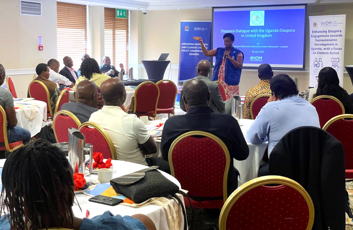 IOM Uganda ๐บ๐ณ (@iom_uganda) on Twitter photo Last week, <a href="/UgandaMFA/">Ministry of Foreign Affairs - Uganda ๐บ๐ฌ</a> and IOM๐บ๐ฌ, supported by <a href="/IOMDevFund/">IOM Development Fund</a>, equipped <a href="/UGHighCommLDN/">UGHighCommLondon</a> staff and diaspora association leaders with skills for impactful diaspora engagement, fostering sustainable socio-economic development. <a href="/IOM_UK/">IOM United Kingdom</a> <a href="/christaredstone/">ChristaRottensteiner</a> Last week, <a href="/UgandaMFA/">Ministry of Foreign Affairs - Uganda ๐บ๐ฌ</a> and IOM๐บ๐ฌ, supported by <a href="/IOMDevFund/">IOM Development Fund</a>, equipped <a href="/UGHighCommLDN/">UGHighCommLondon</a> staff and diaspora association leaders with skills for impactful diaspora engagement, fostering sustainable socio-economic development. <a href="/IOM_UK/">IOM United Kingdom</a> <a href="/christaredstone/">ChristaRottensteiner</a>