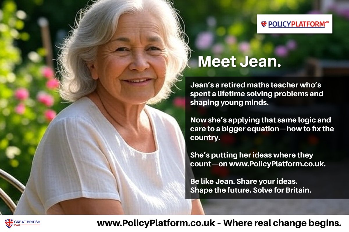 Got the formula for a better Britain? Add your ideas to the Great British PAC's PolicyPlatform.co.uk—where good thinking multiplies, gets voted up, and turns into action. Put your ideas where they count.
