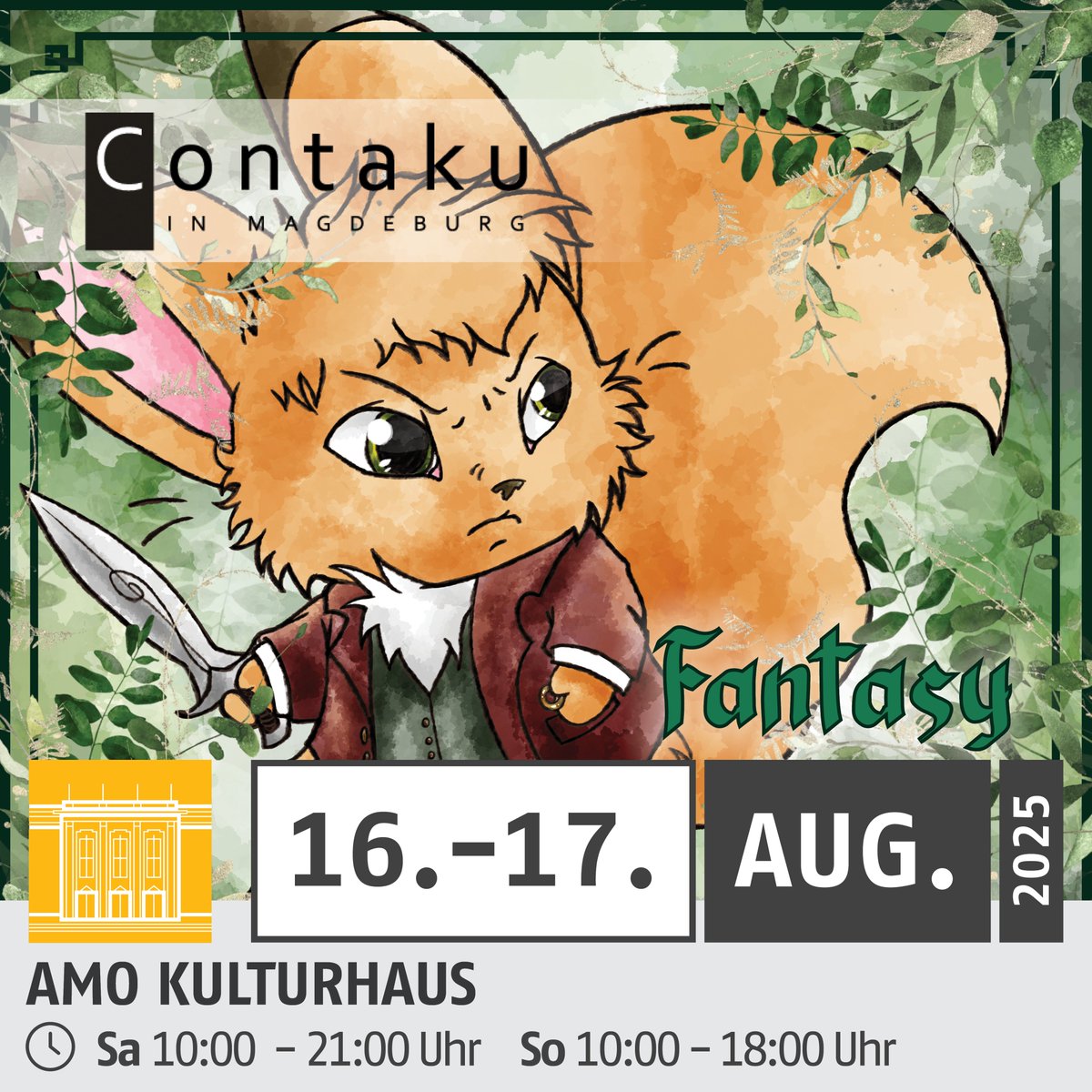 Japanische Popkultur kommt an die Elbe: am 16. und 17. August 2025 trifft sich die Manga- und Anime-Szene zum Contaku-Festival im AMO-Kulturhaus. Das wird bunt.

Mehr dazu unter mvgm.de

#contaku #amo #magdeburg #mvgm