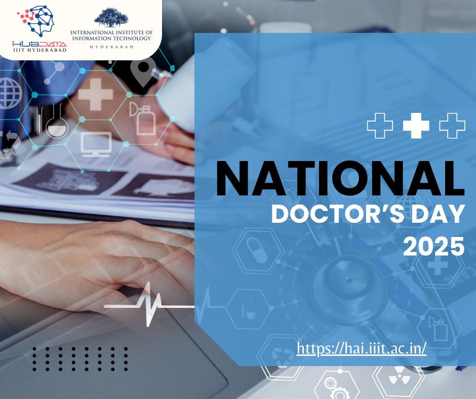 On #DoctorsDay, we’re proud to empower doctors with AI innovation!

In partnership with @NAMS_India, I-Hub Data (IIIT Hyderabad) trains doctors to build real-world AI models from their own clinical data.

Together, shaping the future of healthcare!
#AIinHealthcare #MedicalAI