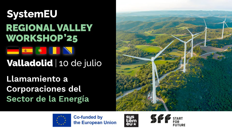 SystemEUValley (@systemeuvalley) on Twitter photo ¡Se acerca el workshop regional de #CastillaYLeón para #SystemEU!
🚩Centro de Soluciones Empresariales de la <a href="/jcyl/">Junta de Castilla y León</a> de Arroyo de la Encomienda #Valladolid
📆10 de Julio
⏲️10:00h - 16:30h
▶️ systemeuvalley.eu/regional-valle…
▶️ Dead-line: ¡5 de Julio '25! ¡Date prisa! ¡Se acerca el workshop regional de #CastillaYLeón para #SystemEU!
🚩Centro de Soluciones Empresariales de la <a href="/jcyl/">Junta de Castilla y León</a> de Arroyo de la Encomienda #Valladolid
📆10 de Julio
⏲️10:00h - 16:30h
▶️ systemeuvalley.eu/regional-valle…
▶️ Dead-line: ¡5 de Julio '25! ¡Date prisa!
