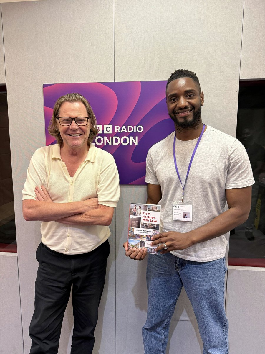 Richard Yeboah (@ricyeboah) on Twitter photo It was great to be invited to <a href="/BBCRadioLondon/">BBC Radio London</a> with <a href="/RobertElms/">Robert Elms</a> to discuss my new book 'From Hackney, With Love: An Initimate History of Gentrification' last Saturday.
We discussed the history of gentrification in Hackney, and what's next for Hackney in the future...
You can It was great to be invited to <a href="/BBCRadioLondon/">BBC Radio London</a> with <a href="/RobertElms/">Robert Elms</a> to discuss my new book 'From Hackney, With Love: An Initimate History of Gentrification' last Saturday.
We discussed the history of gentrification in Hackney, and what's next for Hackney in the future...
You can