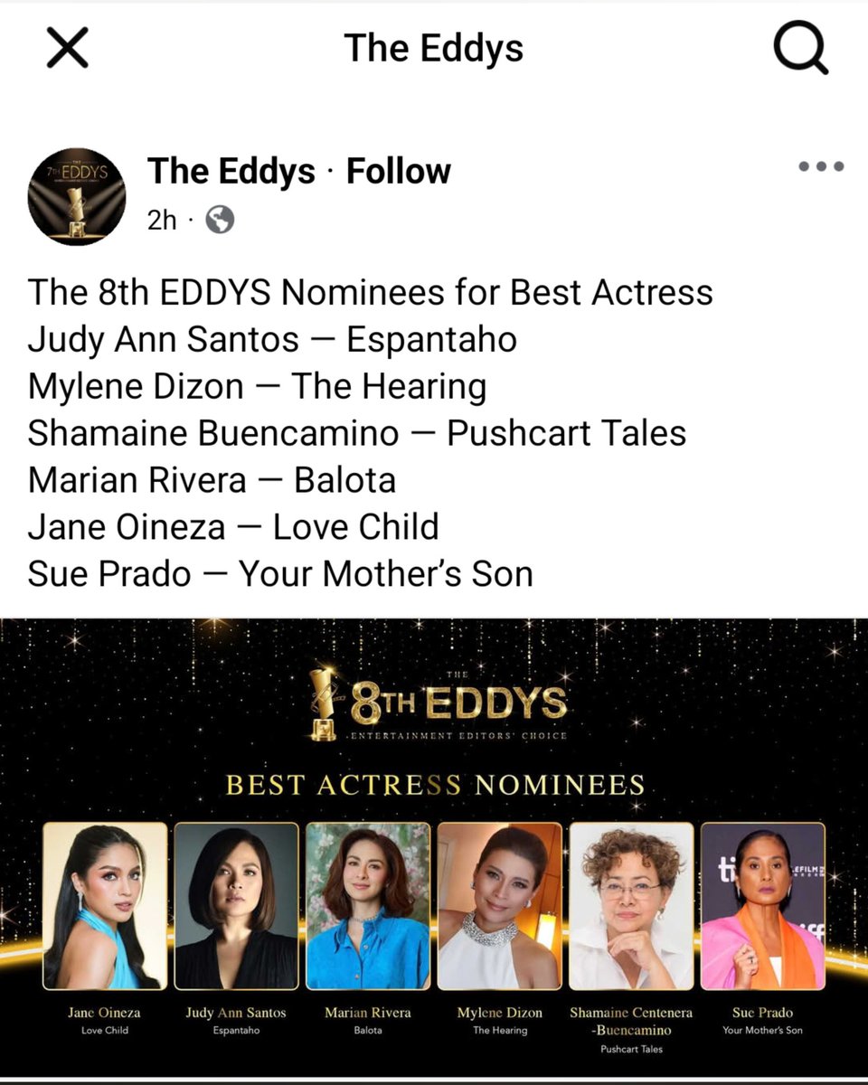 Jane_rmt09's tweet photo. The Eddy's Nominations Announcement . Congrats @itsJaneOineza  👏👏👏 
Higpit ng kalaban 🙏🙏🙏
#JaneOineza https://t.co/SPoK4G7N9Z