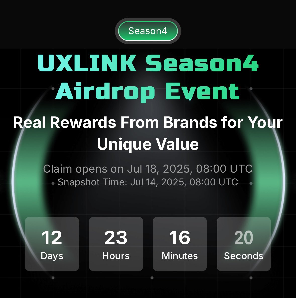 Season4 Airdrop <a href="/UXLINKofficial/">UXLINK</a> 还有12天 我要抓紧了…

#UXLINK  为什么值得撸就不多说了 说了也参与这么多次了

我发现把用户体验、成本控制和激励机制三者结合这么巧妙的…只有它了吧，这一季依然都是诚意🥹爱了