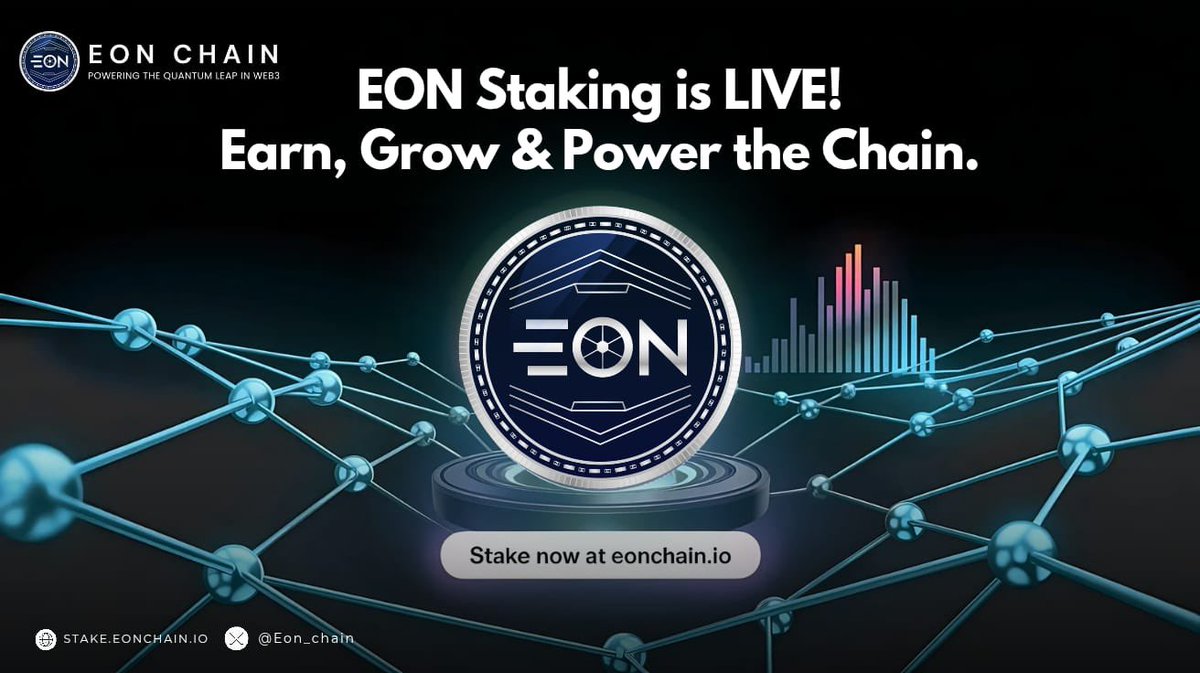 eon_chain's tweet photo. 🚀 EON Staking is LIVE!

Power the chain while earning rewards! 🔗💰
Stake your $EON today and be a part of the Web3 evolution

👉 https://t.co/xM4qCfiVJs

#EONChain #CryptoStaking #Web3 #PassiveIncome #BlockchainRewards #EONCoin https://t.co/FsXilII6Sw