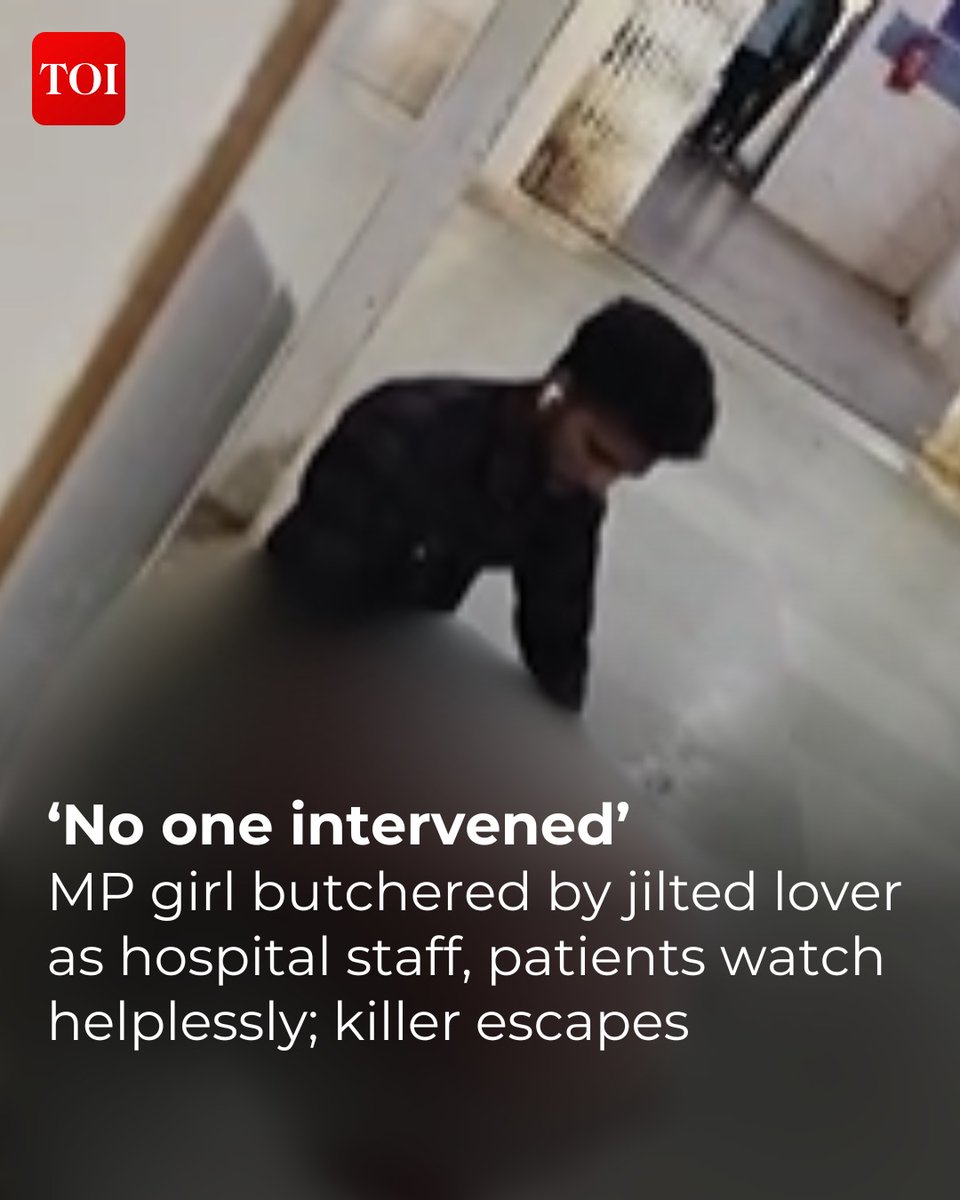 timesofindia's tweet photo. Tension gripped #MadhyaPradesh's Narsinghpur district after CCTV footage emerged, revealing the murder of Class 12 student, inside the district hospital. He was arrested shortly after, confessing to the crime, citing suspicion of infidelity.
More details 🔗 https://t.co/23xj1D41RJ