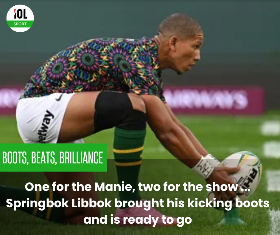 IOL's tweet photo. Manie Libbok’s flawless performance off the kicking tee against the Barbarians bodes well for the Springboks ahead of tougher assignments later this year.
#ManieLibbok #Springboks #Bokke #RugbyChampionship #KickingMasterclass #BarbariansMatch #RassieErasmus #TonyBrownEffect #URC @IOLsport
Read on https://t.co/dijUSUKzra
