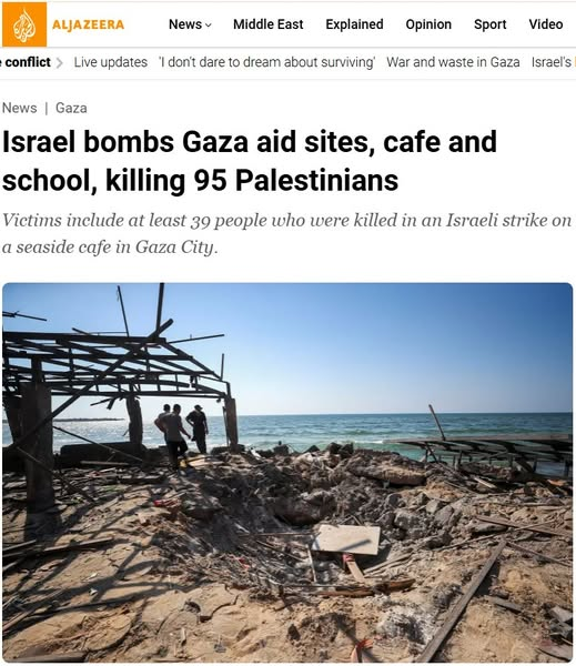 marinamkadi's tweet image. This is not war. It is mass murder. And whoever cannot see this, must take a deep look inside themselves...
"Al-Baqa cafeteria, in northern Gaza City serves as a refuge for many traumatised and displaced people, offering some relief from the oppressive heat of the tents."
"Among…