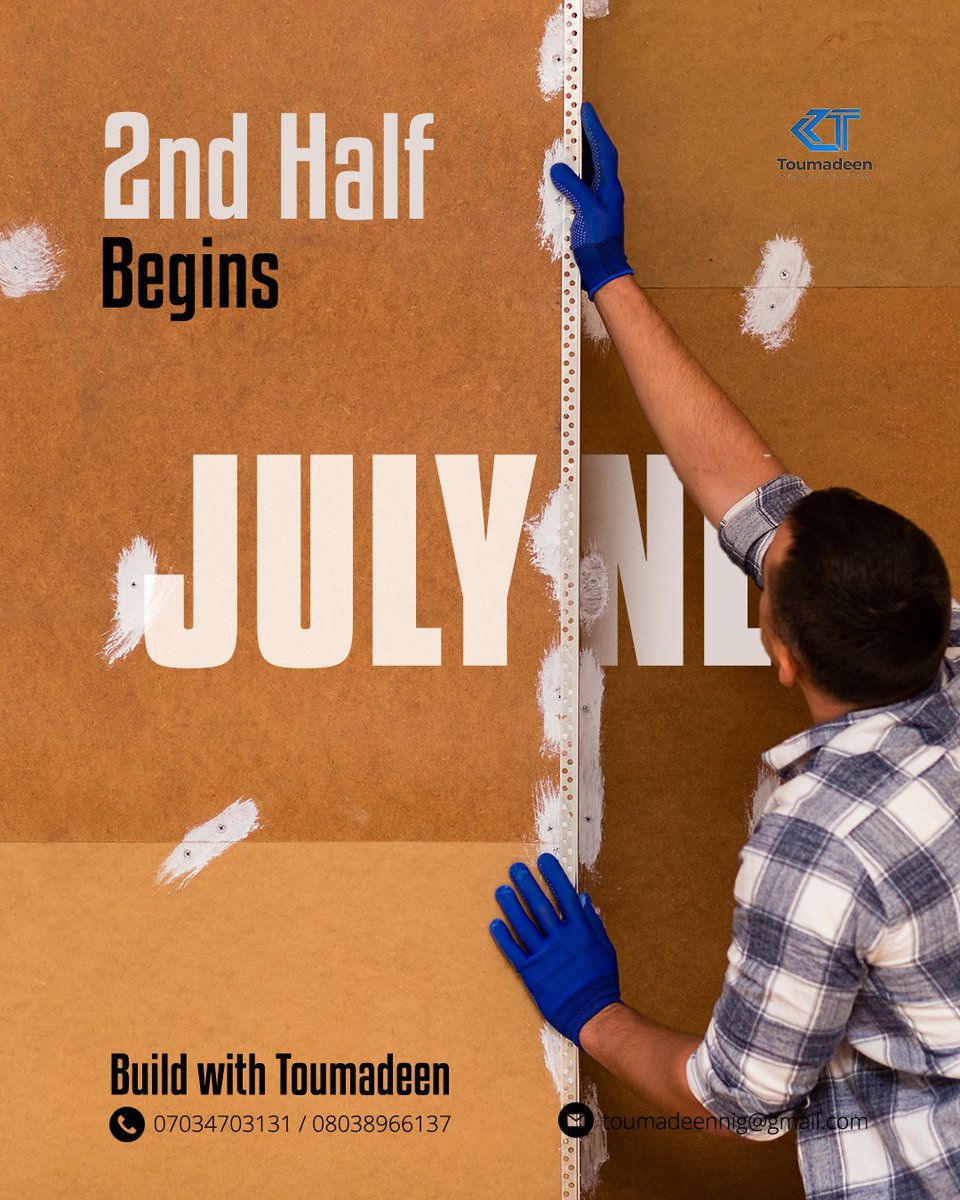 July is here and a lot of big changes are expected. What are you doing differently for the rest of the year?

We at Tooumadeen would be increasing our capacity to handle more business you bring our way. 

#toumadeen #BuildWithUs #AbujaTwitterCommunity