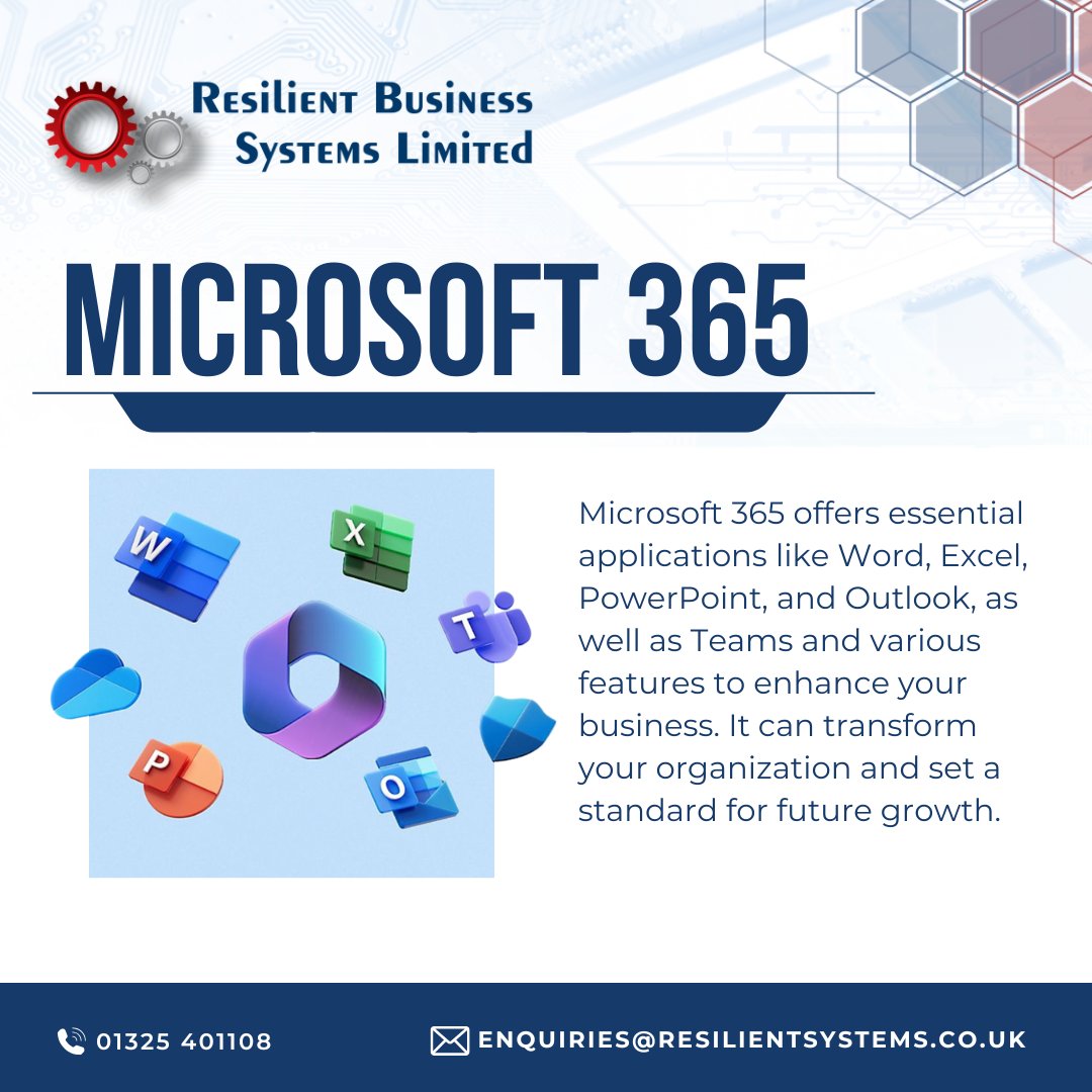 Resilient Business Systems Ltd (@resilientsystem) on Twitter photo Upgrade to Microsoft 365 for all your applications in one place, including Teams for streamlined workflows! π
Contact us today to upgrade your business.pulse.ly/vvpa1sog2h
#technews #technology #itsupport #teesside #businessgrowth #cybersecurity #resilientsystems Upgrade to Microsoft 365 for all your applications in one place, including Teams for streamlined workflows! π
Contact us today to upgrade your business.pulse.ly/vvpa1sog2h
#technews #technology #itsupport #teesside #businessgrowth #cybersecurity #resilientsystems